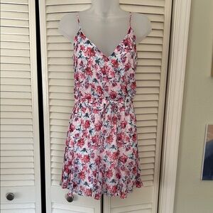 Francesca's Collections Pink Floral Mini Dress